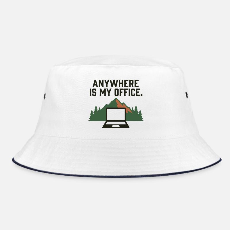 Office Anywhere Freedom Remote Work Bucket Hat