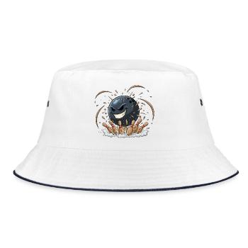 Ball Ball Bowling Chaos - Bucket Hat - white/navy - Front