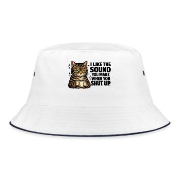 Coffee Cats in Noir Style - Gift Morning Muff - Bucket Hat - white/navy - Front