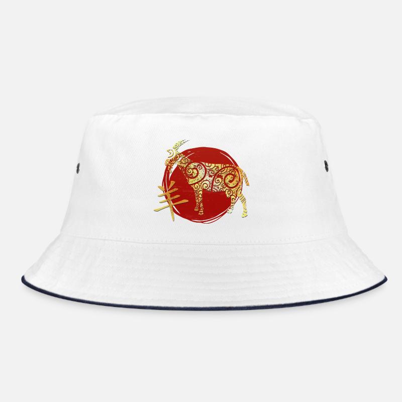 Ziege Chinesisches Tierkreiszeichen Horoskop Bucket Hat