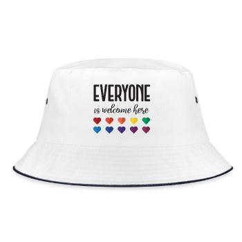Autocollant du Mois de la fierté LBGTQIA+ Safe Space - Bob - blanc/marine - Devant