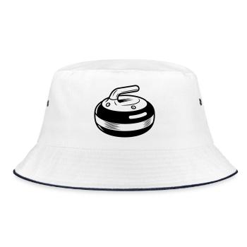 Curling stone - Bucket Hat - white/navy - Front