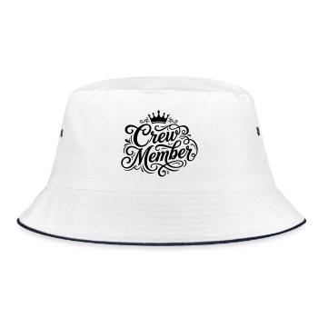crew member - Bucket Hat - white/navy - Front