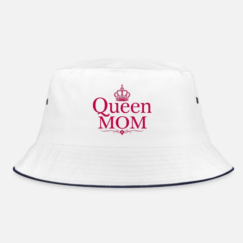 Queen Mom – Stylisches Muttertags Design - Bucket Hat - white/navy