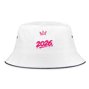 Mallorca 2026 Graffiti Crown - Bucket Hat - white/navy - Front