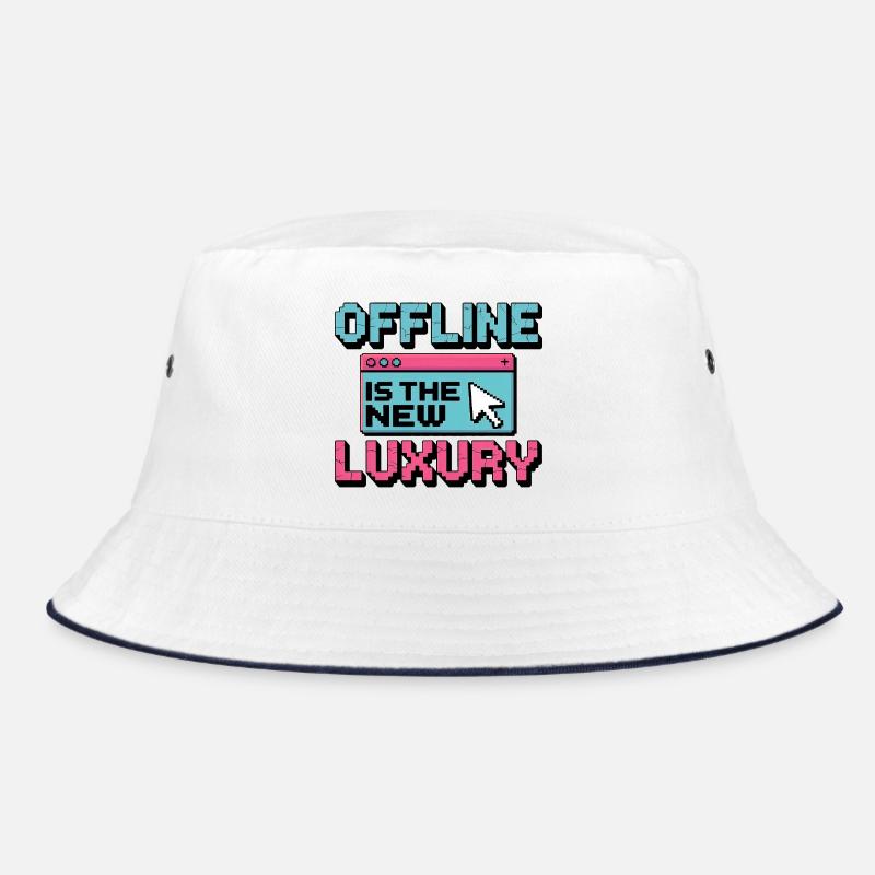 Offline is the new luxury retro design Bucket Hat
