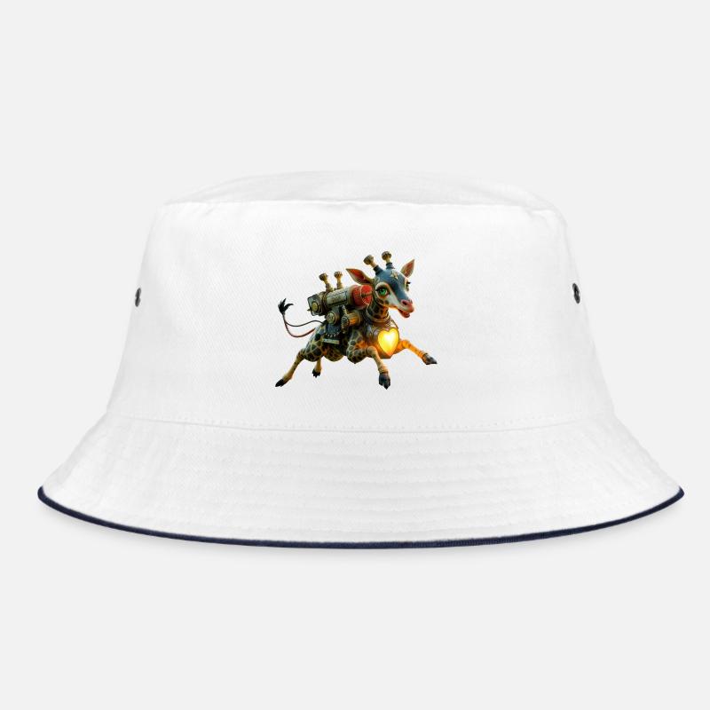 Steampunk-Giraffen-Beleuchtetes Herz Bucket Hat