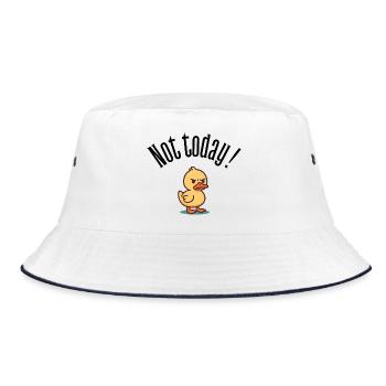 Pas aujourd’hui ! Grumpy Duck Attitude T-Shirt - Bob - blanc/marine - Devant