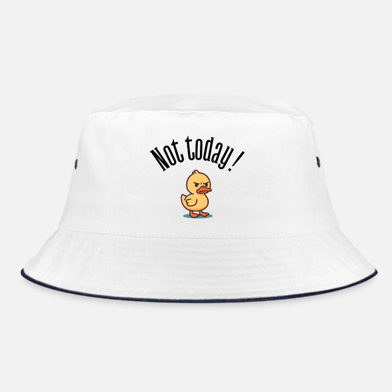 Pas aujourd’hui ! Grumpy Duck Attitude T-Shirt - Bob - blanc/marine
