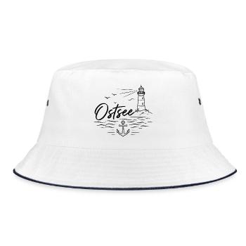 Ostsee - Bucket Hat - Weiß/Navy - Vorne