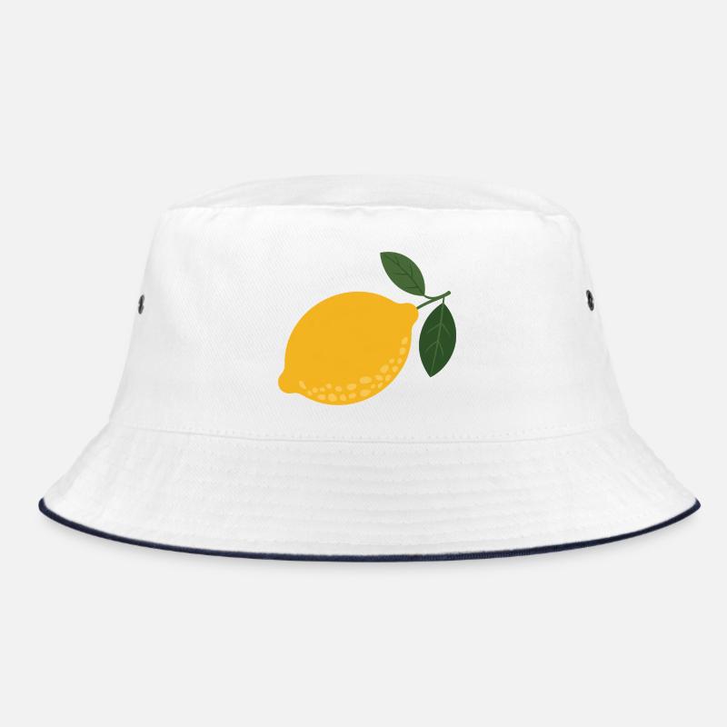 Golden Lemon Sketch Bucket Hat