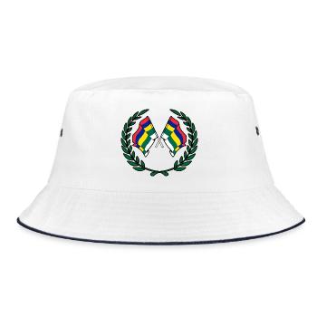 Terschelling Laurel Custom – Island Edition - Bucket Hat - Weiß/Navy - Vorne