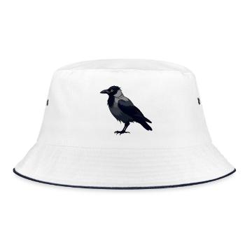 Schwarzer Rabe - Bucket Hat - Weiß/Navy - Vorne