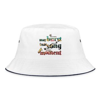 May burst into song any moment - Bucket Hat - white/navy - Front