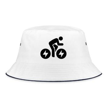 Vélo électrique, vélo électrique, tour à vélo - Bob - blanc/marine - Devant