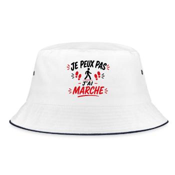 Marche Empreintes Rouge - Bob - blanc/marine - Devant