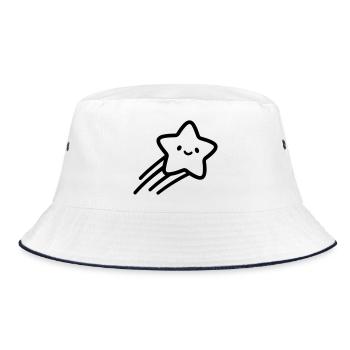 shooting star - Bucket Hat - white/navy - Front
