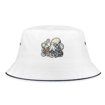 Fisherman's Pub - Bucket Hat - white/navy - Front