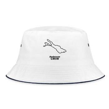 Bodensee Crew T-Shirt See Fan Geschenk - Bucket Hat - Weiß/Navy - Vorne