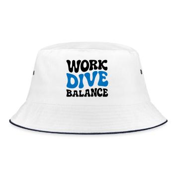 Cadeau de plongée sous-marine pour l’équilibre de plongée au travail - Bob - blanc/marine - Devant