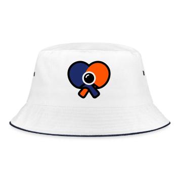 Table Tennis Rackets Heart Table Tennis Love - Bucket Hat - white/navy - Front