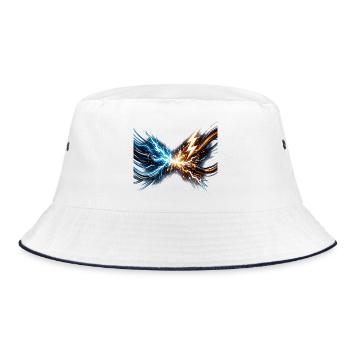 Electrician Tools Power Technology Design - Bucket Hat - white/navy - Front