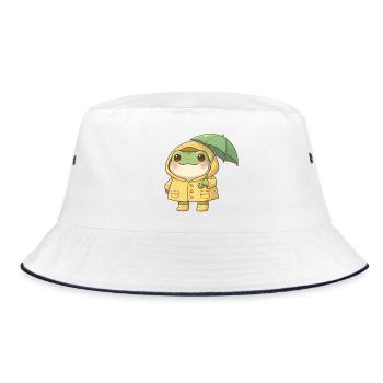 Grenouille avec parapluie - Bob - blanc/marine - Devant