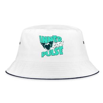 Inner City Pulse – Straßenkultur Grafikdesign - Bucket Hat - Weiß/Navy - Vorne