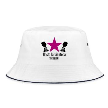hasta la vinoteca siempre! - Bucket Hat - Weiß/Navy - Vorne