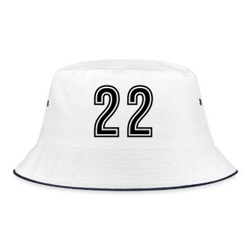 22 Number Symbol - Bucket Hat - white/navy - Front
