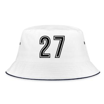27 Number Symbol - Bucket Hat - white/navy - Front