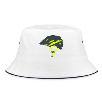 Enduro Bicycle Helmet Graphic - Bucket Hat - white/navy - Front