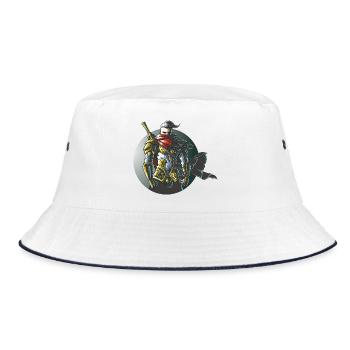 Warrior Ninja Samurai Gaming Design - Bucket Hat - white/navy - Front