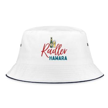 Radler Hawara Logo - Bucket Hat - white/navy - Front