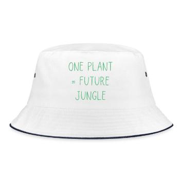 Une Plante Future Jungle | Amateur de plantes drôle - Bob - blanc/marine - Devant