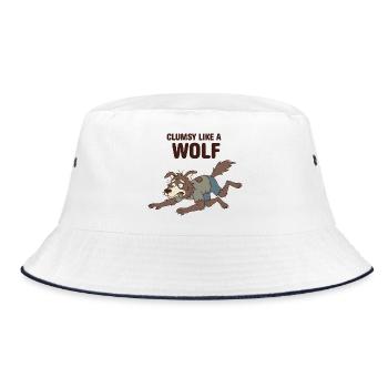 Why Always Me Werewolf - Funny Halloween T-Shirt - Bucket Hat - white/navy - Front