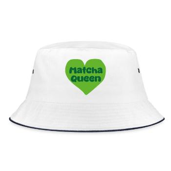 Matcha Queen Heart Design - Bob - blanc/marine - Devant