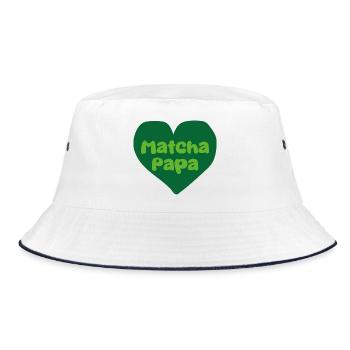 Matcha Dad Heart Design - Bob - blanc/marine - Devant
