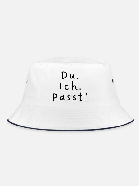 Du. Ich. Passt! - Bucket Hat - Weiß/Navy