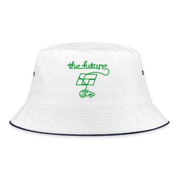 thefuture_solar_car - Bucket Hat - Weiß/Navy - Vorne