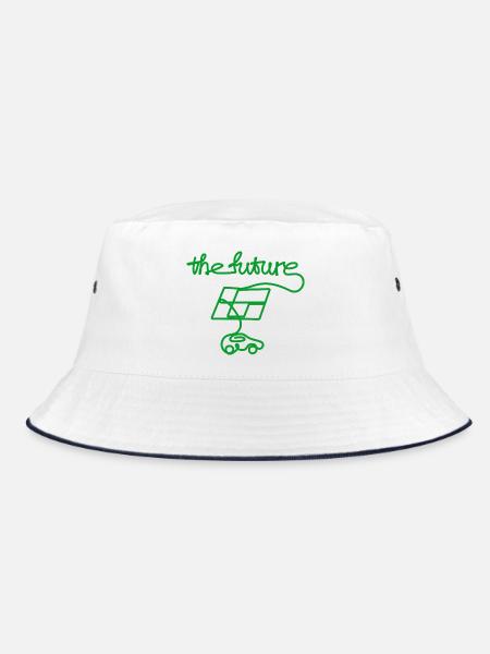 thefuture_solar_car - Bucket Hat - Weiß/Navy