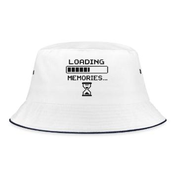 Ladeprozess Erinnerungen - Bucket Hat - Weiß/Navy - Vorne
