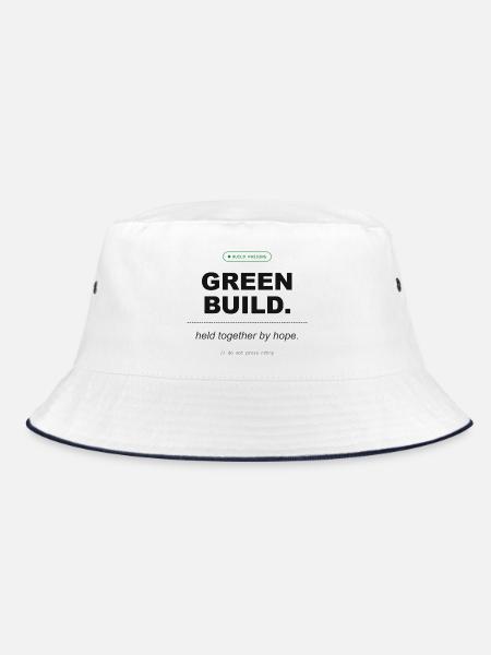 Green Build. Held Together By Hope. - Bucket Hat - Weiß/Navy
