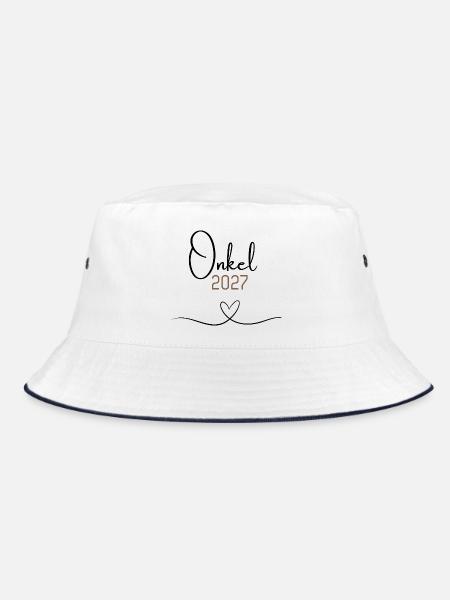 Onkel 2027 – Babyankündigung für den Onkel to be - Bucket Hat - Weiß/Navy
