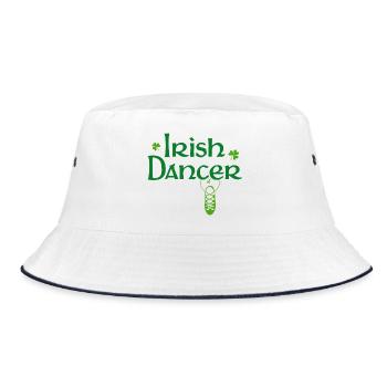 Irisches Tänzer-Zeichen - Bucket Hat - Weiß/Navy - Vorne