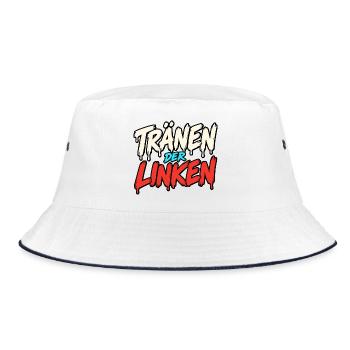 Tränen der Linken Linke Tränen - Bucket Hat - Weiß/Navy - Vorne