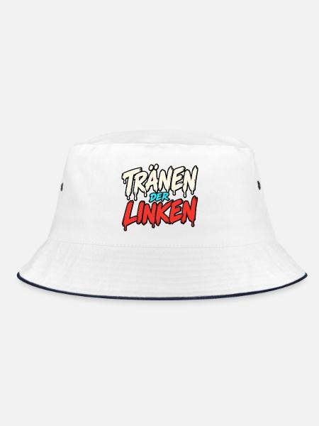 Tränen der Linken Linke Tränen - Bucket Hat - Weiß/Navy
