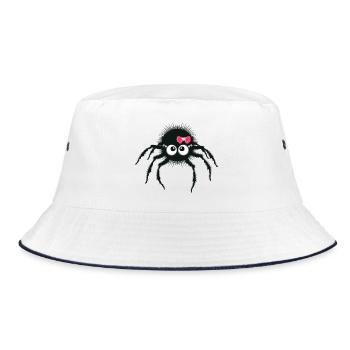 motiv_cuteS - Bucket Hat - Weiß/Navy - Vorne