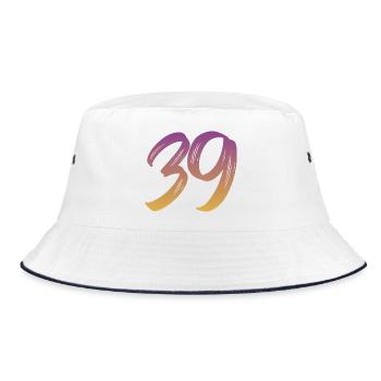 39 - Bucket Hat - Weiß/Navy - Vorne