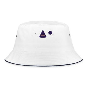 Mondschein Hexenhut Magie - Bucket Hat - Weiß/Navy - Vorne